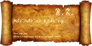 Méhész Klára névjegykártya